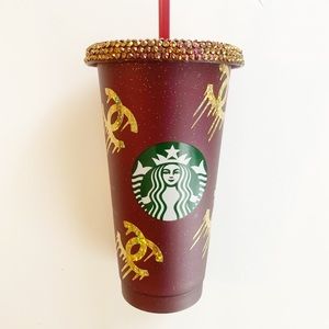 Christmas glitter cold cups. design & rhinestone
